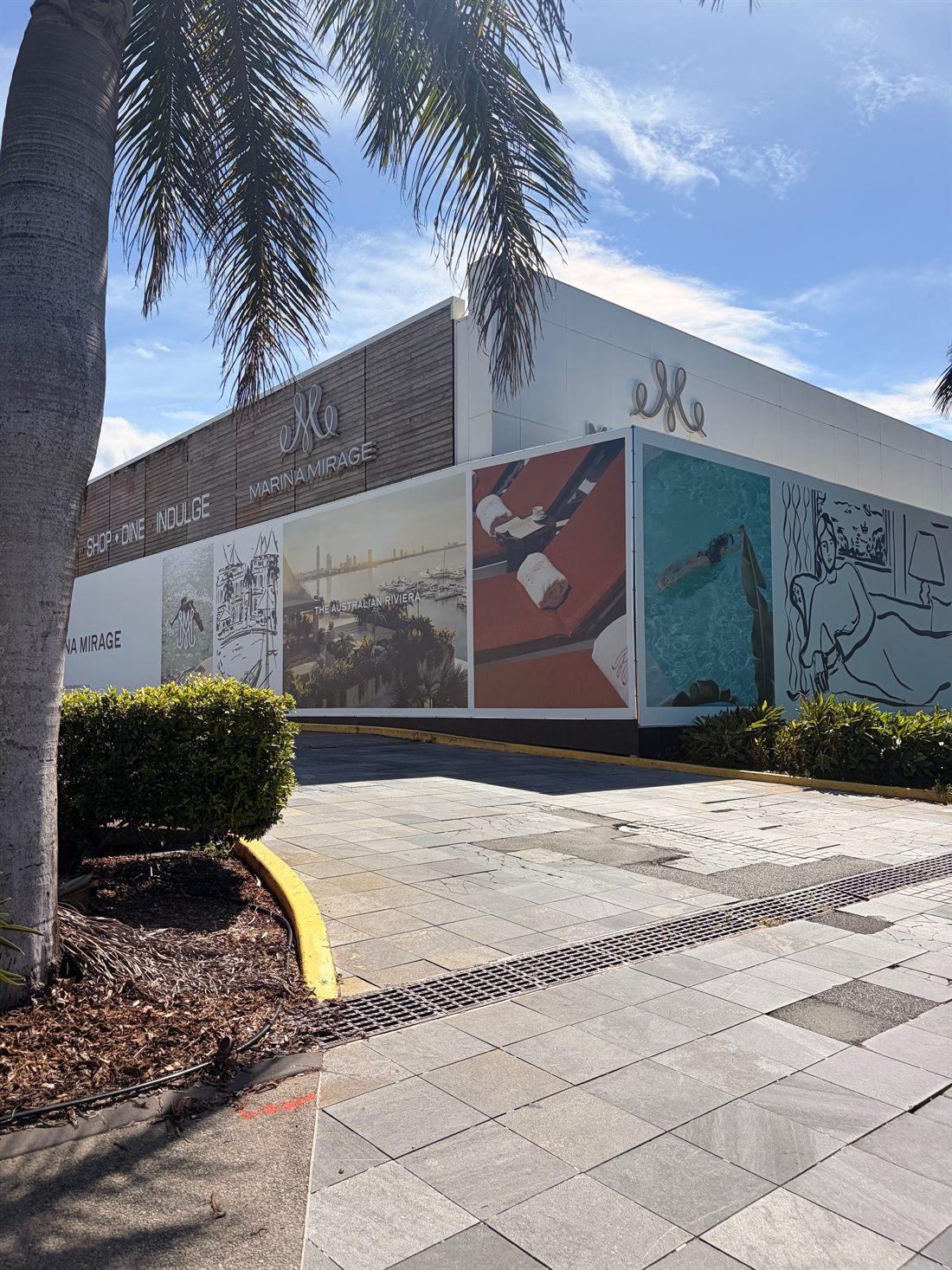 Step 1 — From the main road, turn into Marina Mirage.
