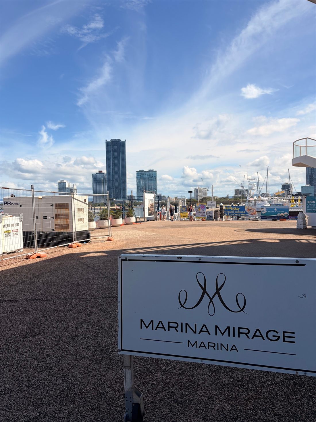 Step 3 — Proceed toward the marina precinct.