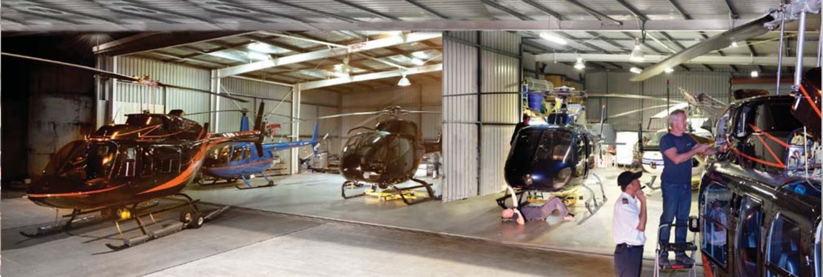 Inside the Gold Coast Helitours engineering hangar